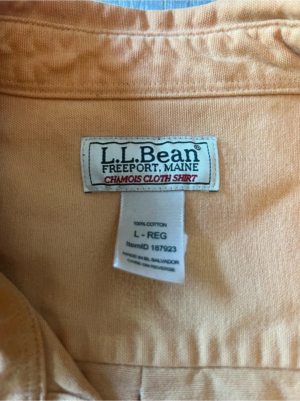 L.L. Bean Men's yellow Long-Sleeve Button-Down Shirt